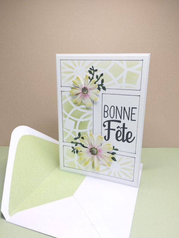 Carte "Bonne fête - fleur jaune" – Image 2
