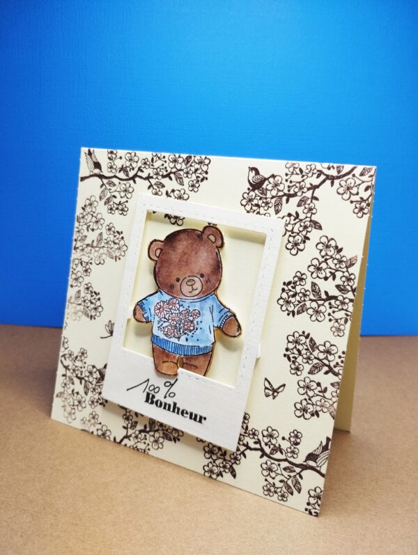 Carte "ourson - cadre photo "