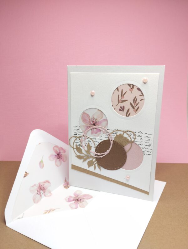 Carte "cercle marron et rose" – Image 2