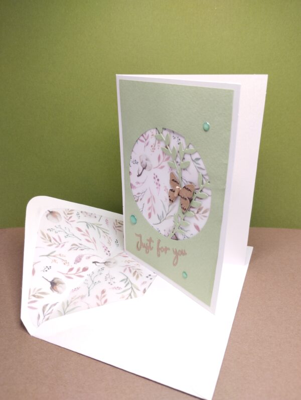 Carte "just for you - vert " – Image 2