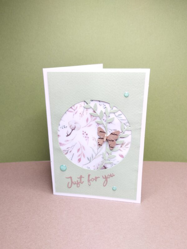 Carte "just for you - vert "