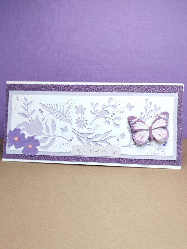 Carte "so gratiful - mauve"