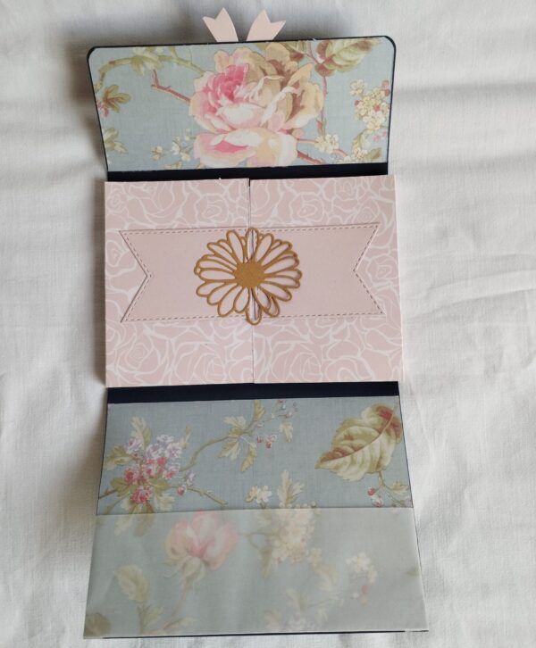 Mini album bleu fleur rose – Image 2