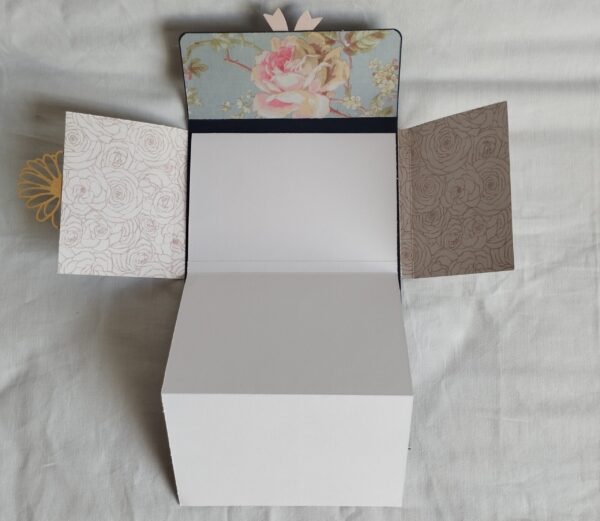 Mini album bleu fleur rose – Image 3