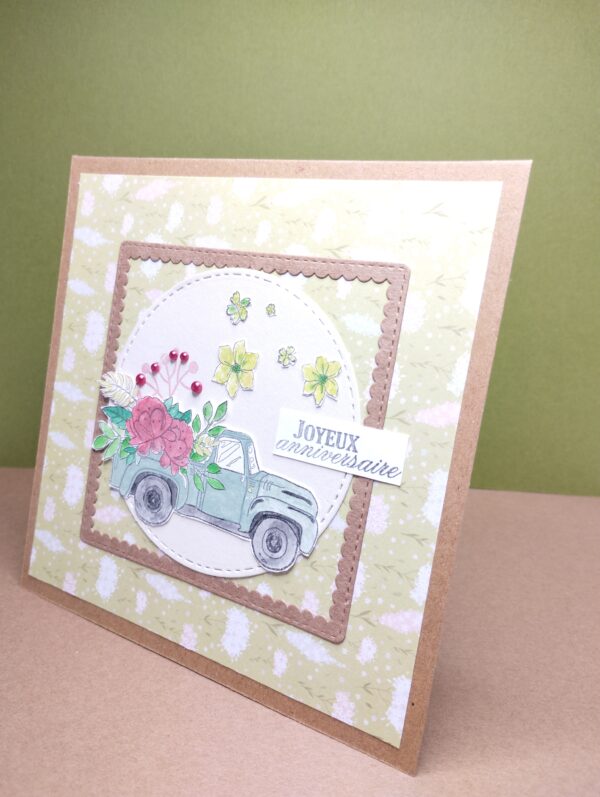Carte "Joyeux anniversaire - camion"