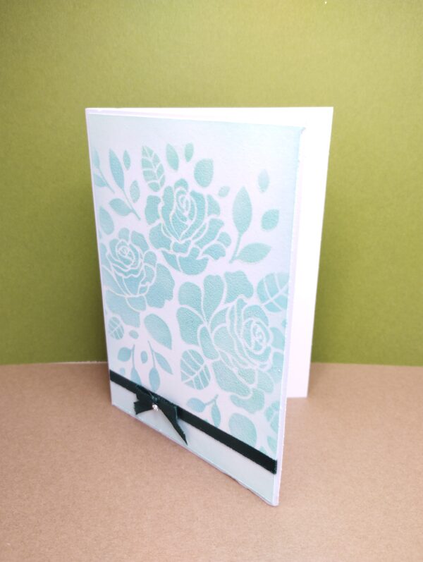 Carte "fleurs vertes"