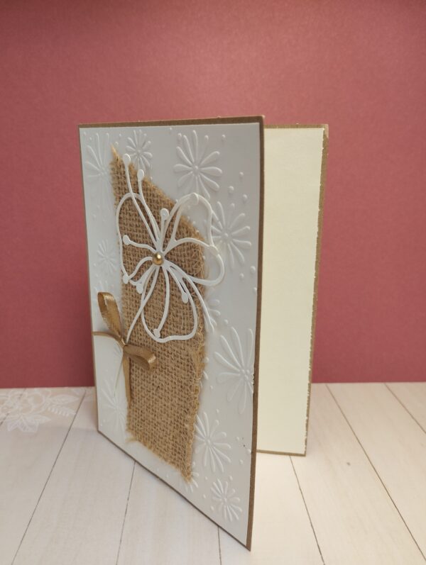 Carte fleur rafia – Image 2