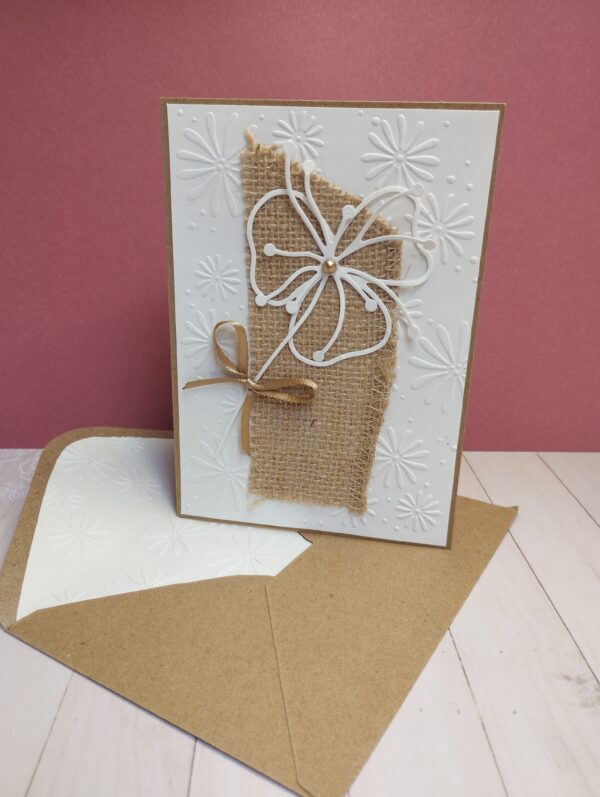 Carte fleur rafia – Image 3