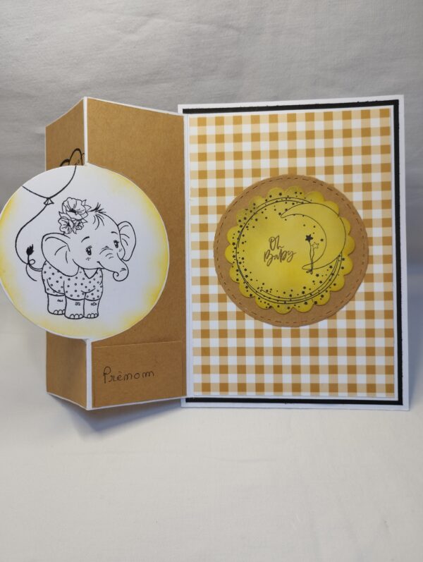 Carte Baby Eléphant jaune – Image 5