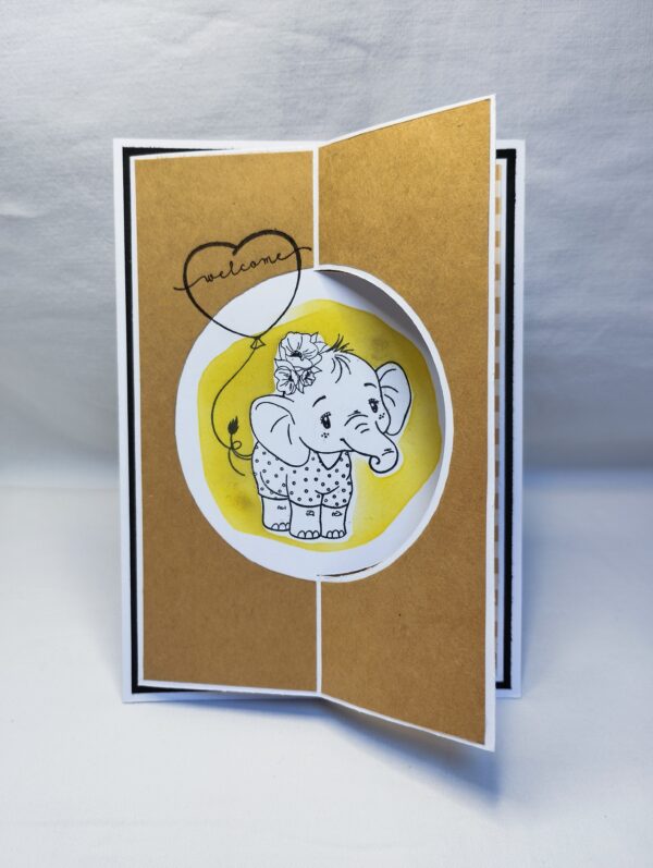 Carte Baby Eléphant jaune – Image 4