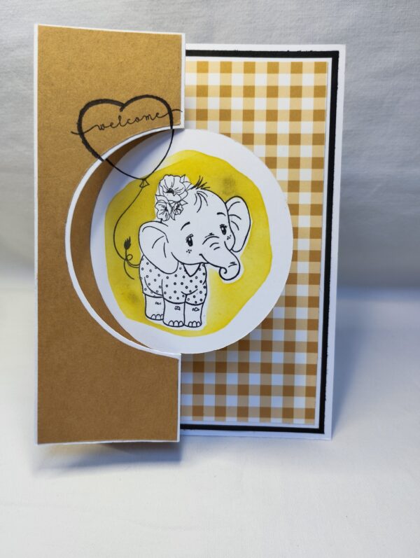 Carte Baby Eléphant jaune – Image 2