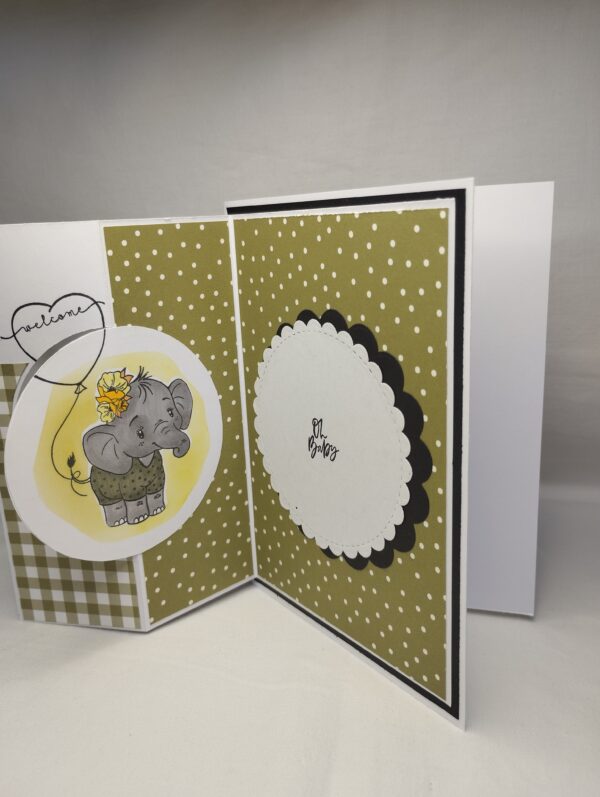 Carte Baby Eléphant vert – Image 4