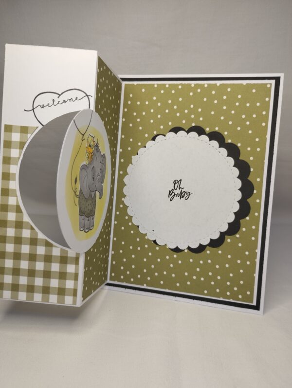 Carte Baby Eléphant vert – Image 3