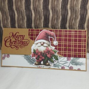 Gnome de poinsettia rouge